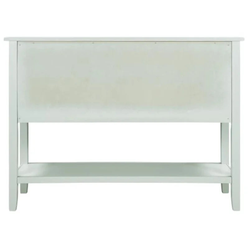 45 Inches Modern Solid Wood Console Sofa Table, Light Blue