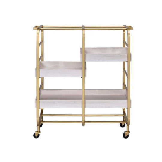 Serving Cart with 3 Open Compartments