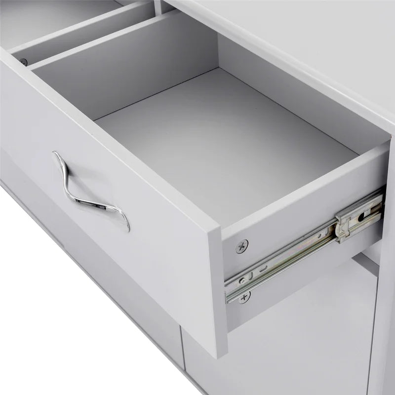 Metal Sideboard Storage Cabinet, Gray