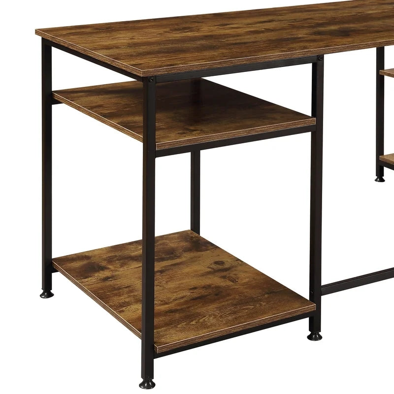 Office Desk With Multiple Storage Shelves, Tiger