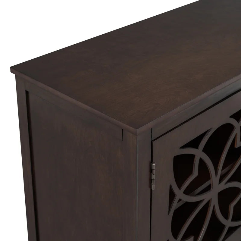 39'' Wide Solid Wood Sideboard Storage Cabinet, Brown