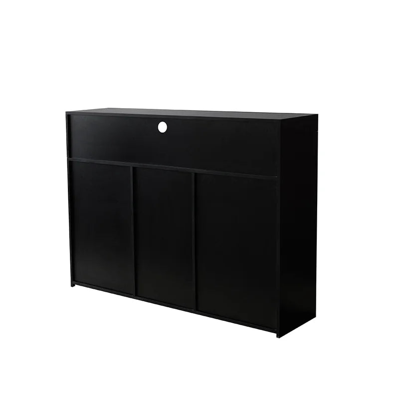 Sideboard Storage Cabinet with LED Ligh, Black