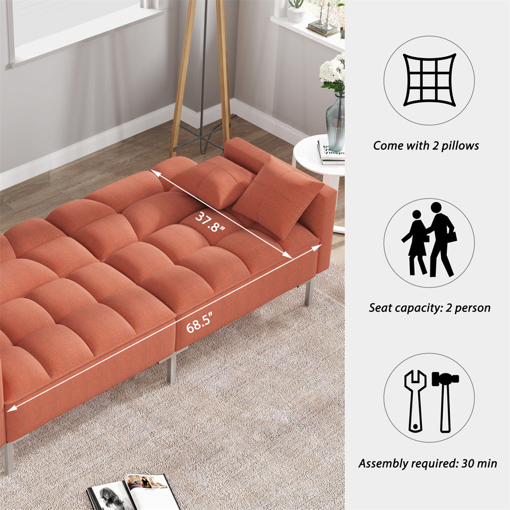 Folding Couch Convertible Sofa Futon