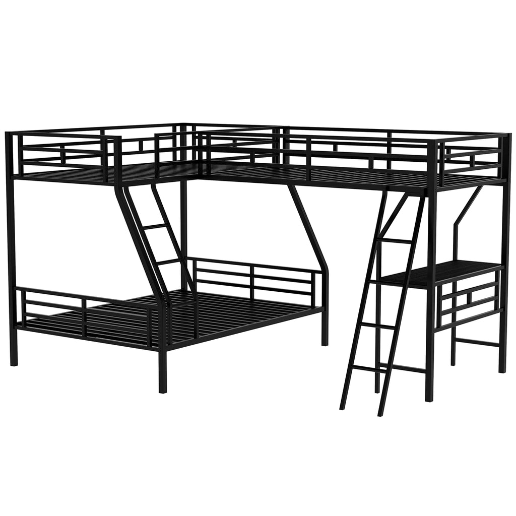 Twin over Full Loft Bunk Bed with Desk