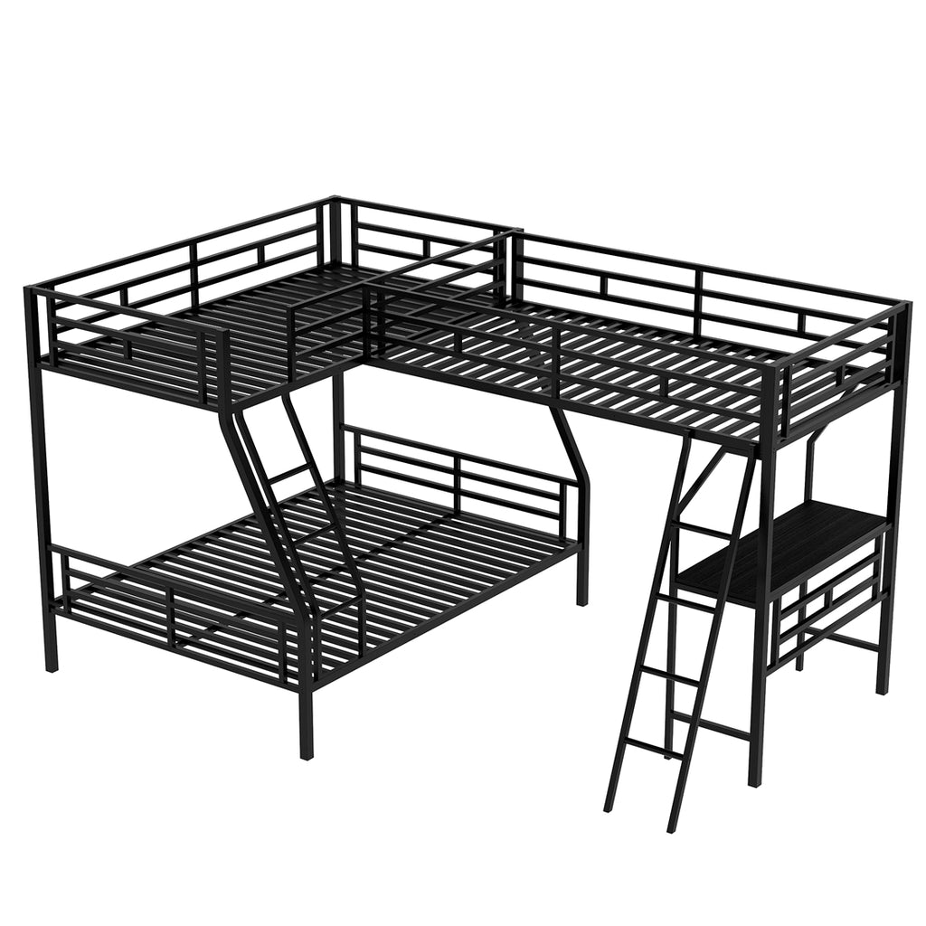 Twin over Full Loft Bunk Bed with Desk