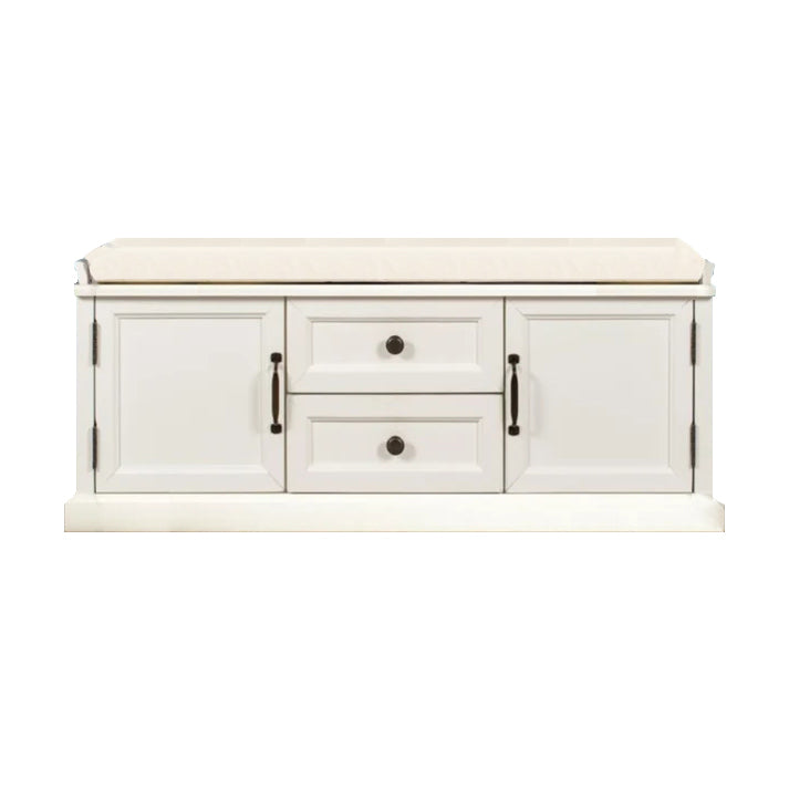 Storage Bench with Removable Cushion, White