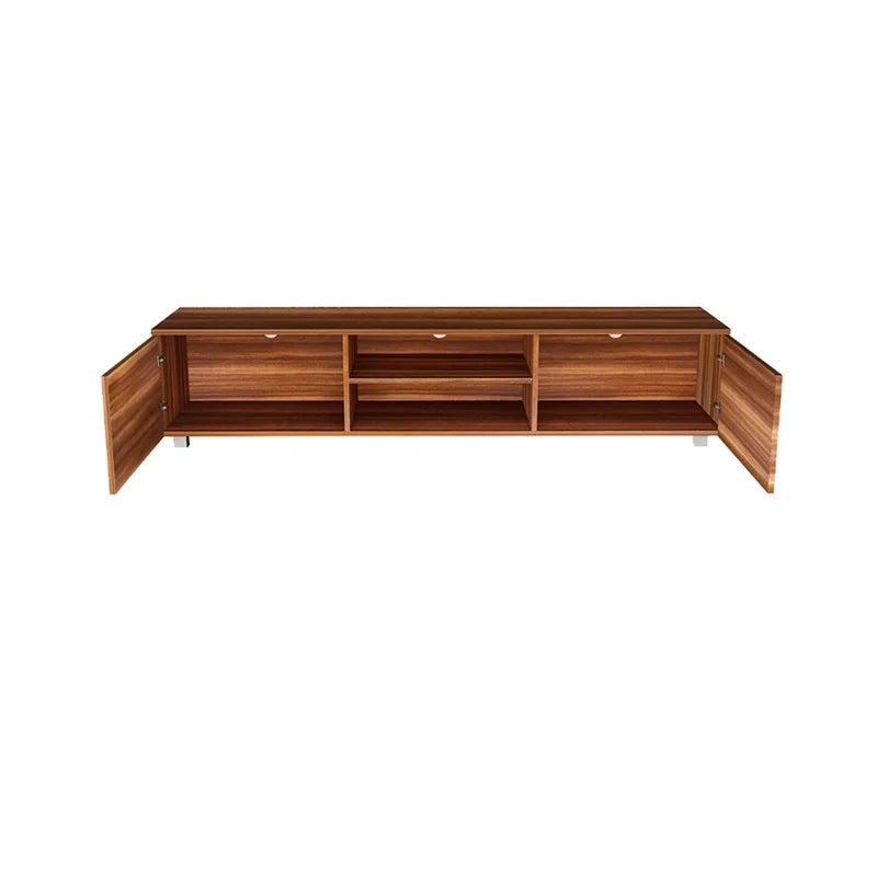 Walnut TV Stand Media Console Table for 70 Inch TV