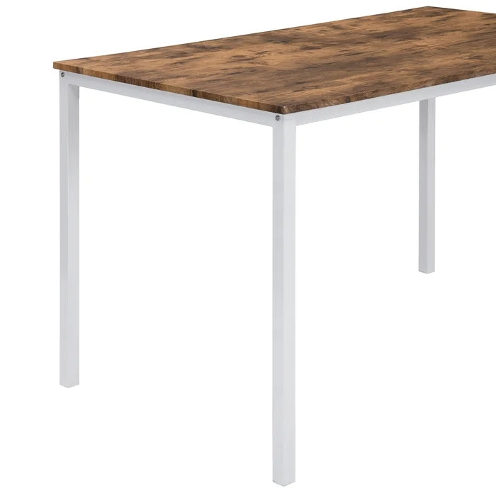 4 - Person Dining Table Set with Benches (3Pcs), Walnut
