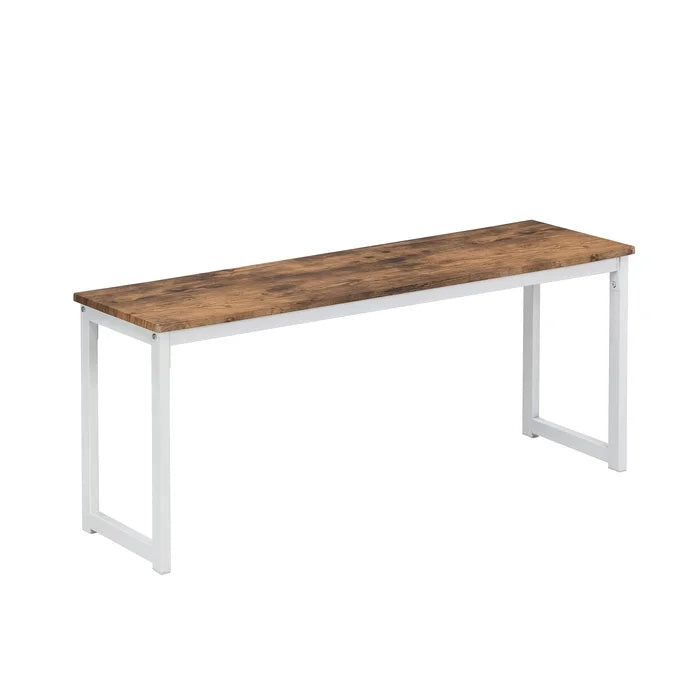 4 - Person Dining Table Set with Benches (3Pcs), Walnut