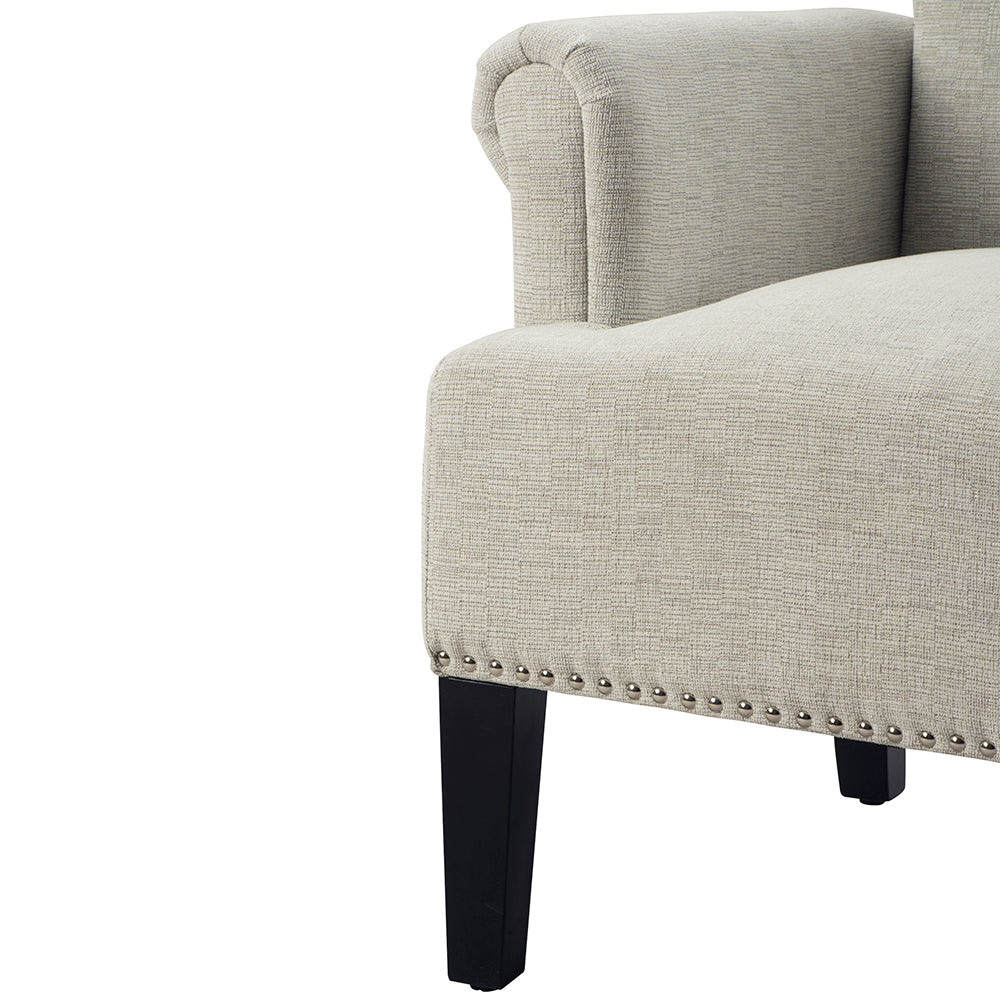 Tufted Upholstered Armchair Sofa Chair, Cream