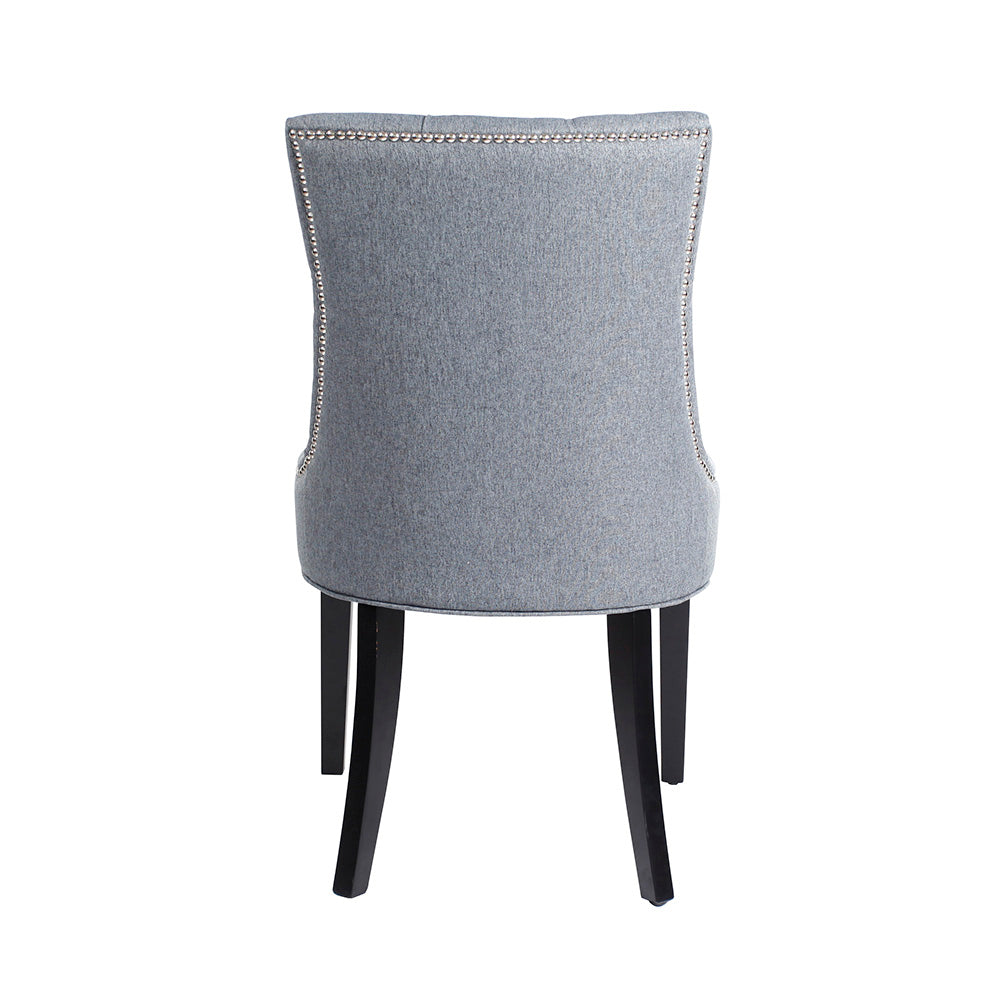 Tufted Upholstered Dining Chairs with Nailheads