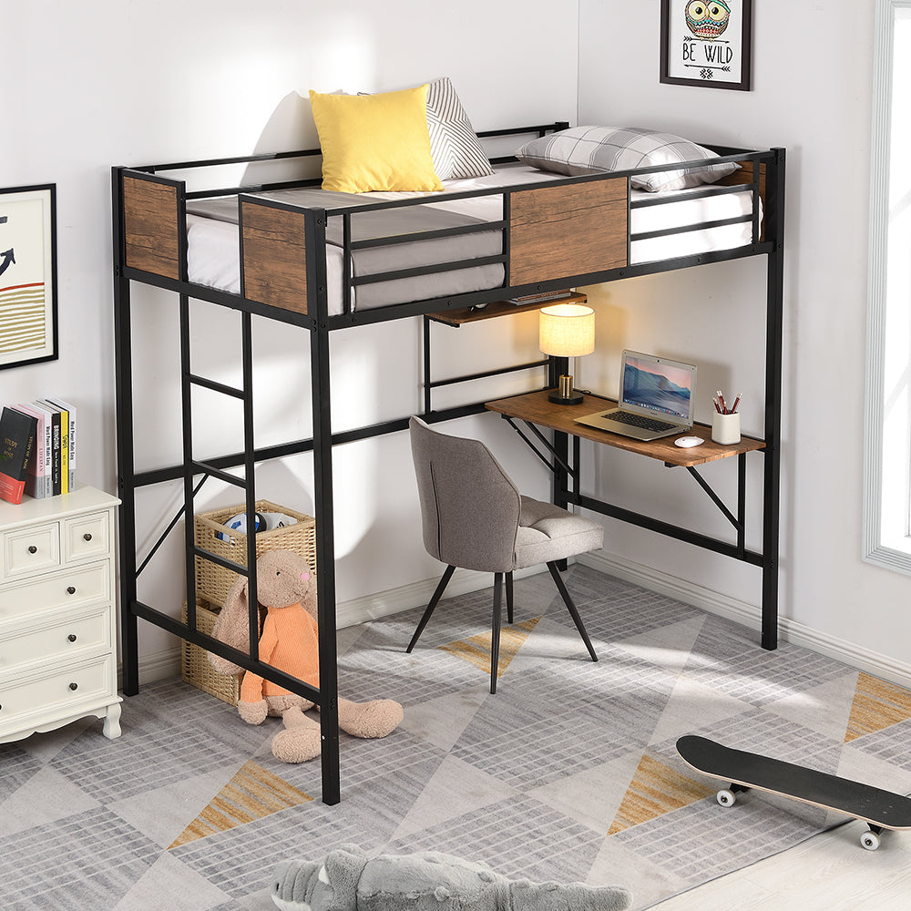 Twin Loft Bed with Built-in-Desk