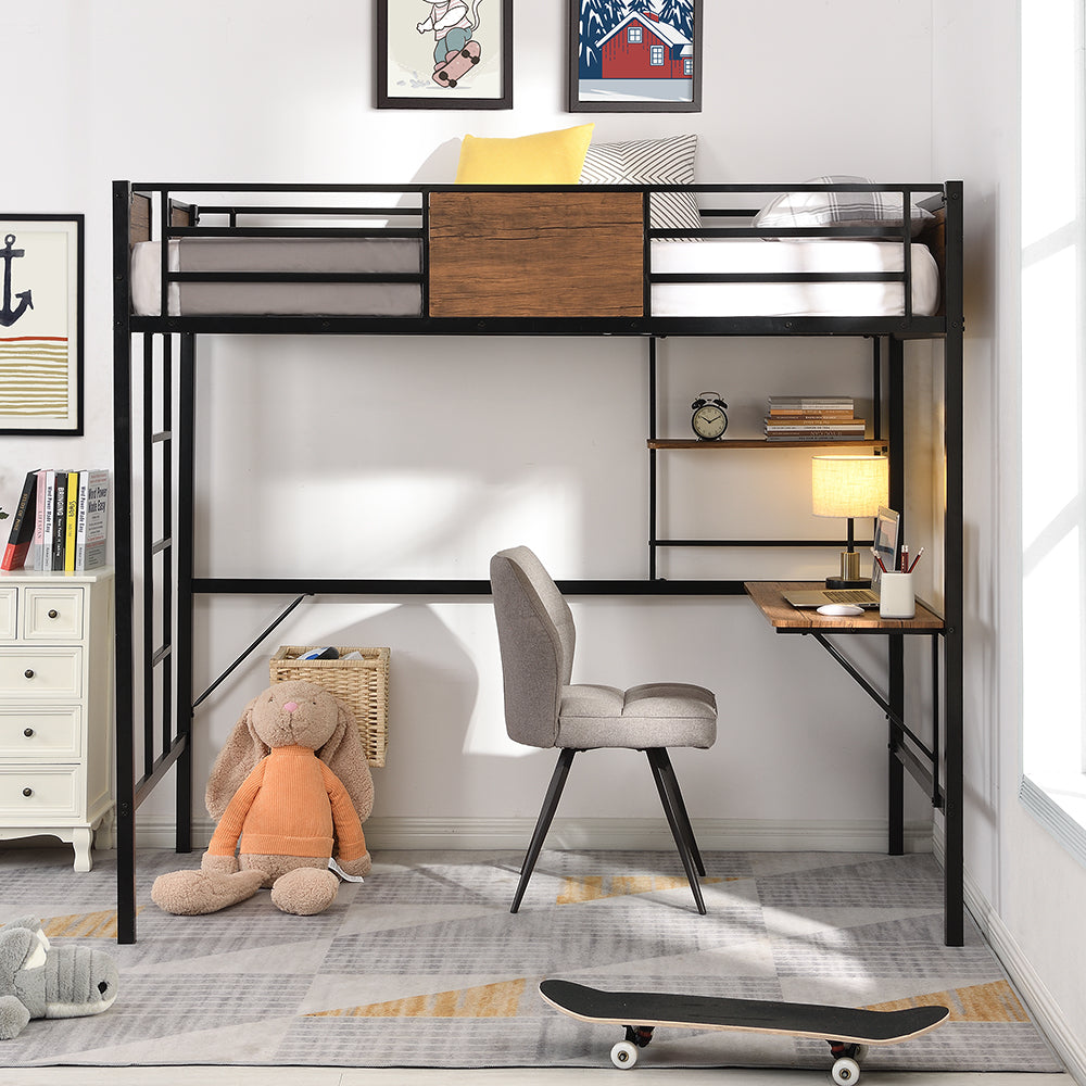 Twin Loft Bed with Built-in-Desk