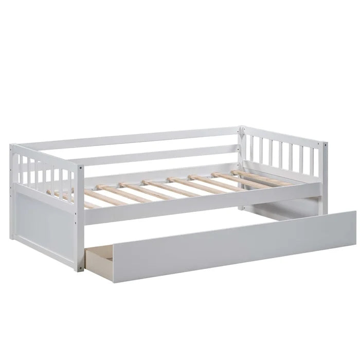 Twin Size Daybed with Inseparable 2 Drawers, White