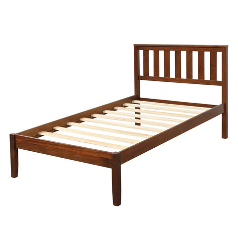 Twin Size Wood Platform Bed, Walnut