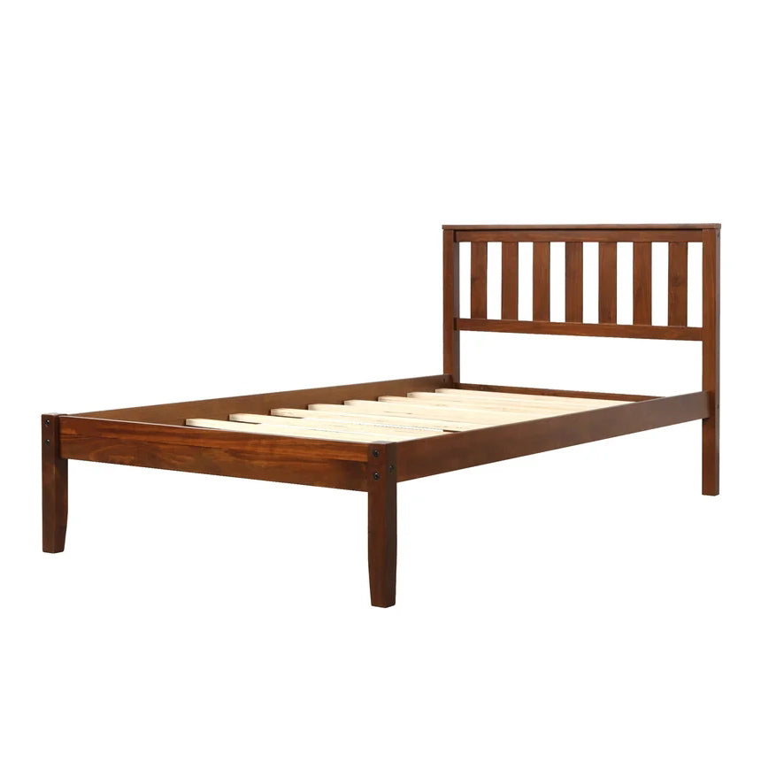 Twin Size Wood Platform Bed, Walnut