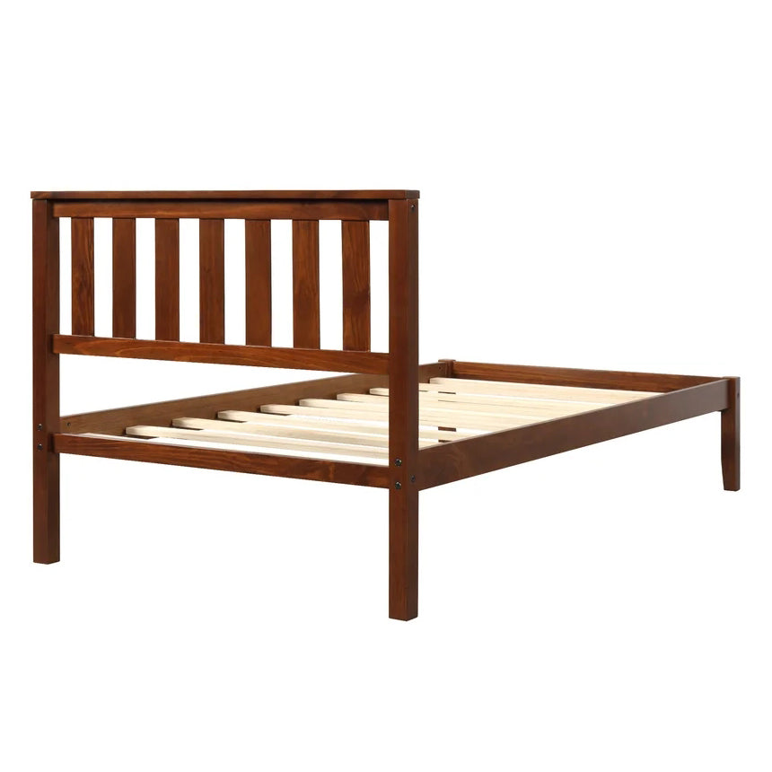 Twin Size Wood Platform Bed, Walnut