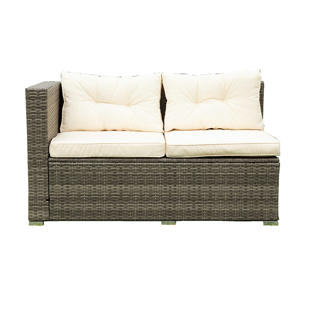 Rattan Sectional Sofa Set with Storage Box