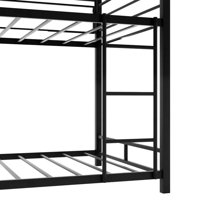 Twin Over Twin Over Twin Triple / Quad Bunk Bed, Black