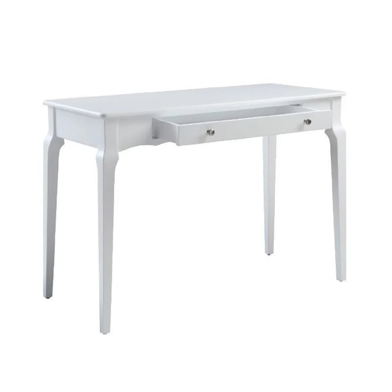 Classic Wooden Writing Desk, White Finish