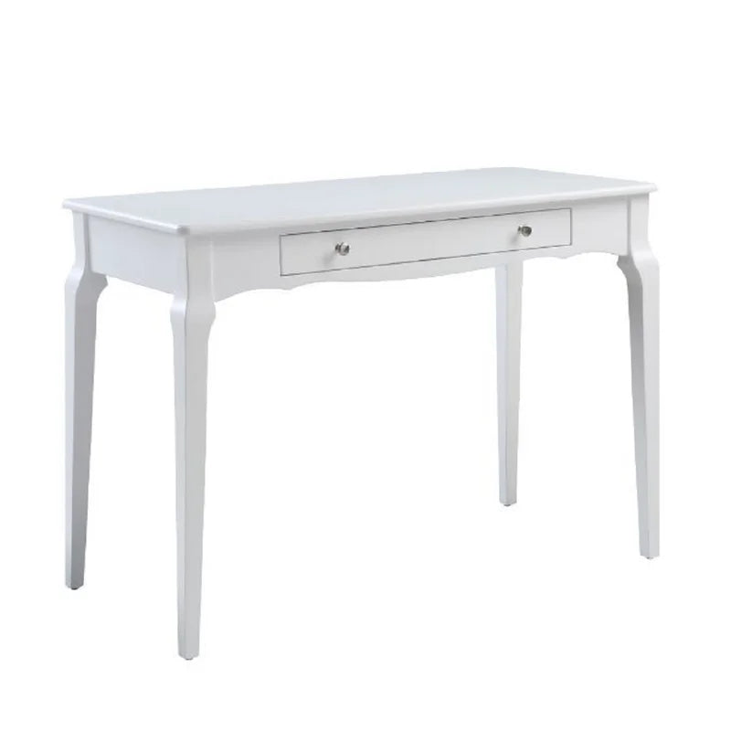 Classic Wooden Writing Desk, White Finish