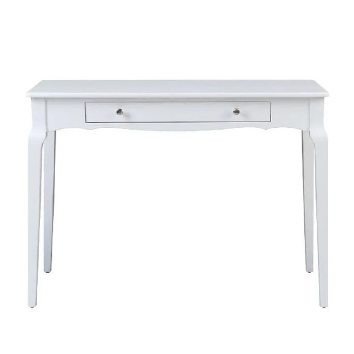 Classic Wooden Writing Desk, White Finish