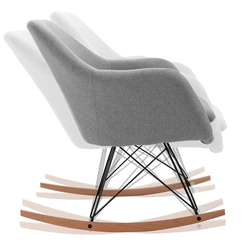 Modern Rocking Chair Sofa Armchair, Gray