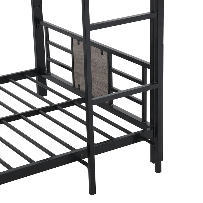 Twin Over Twin Over Twin Triple Bunk Bed, Gray