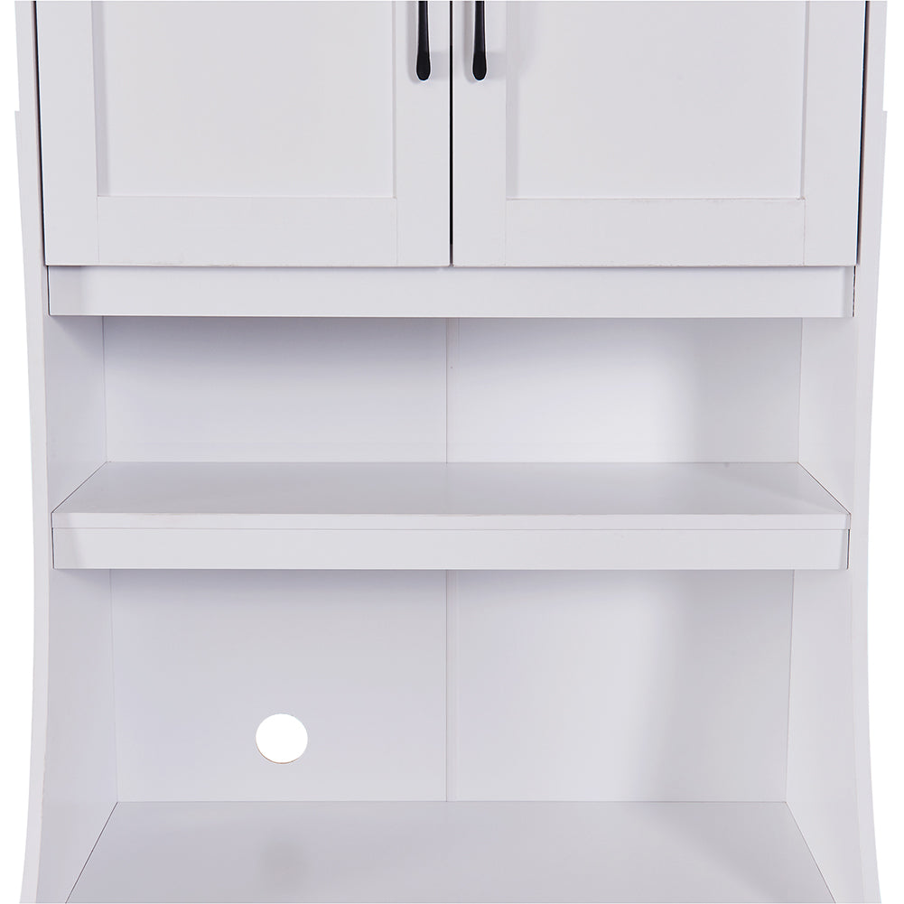 One-body Style Pantry Cabinet Kitchen Storage (White)