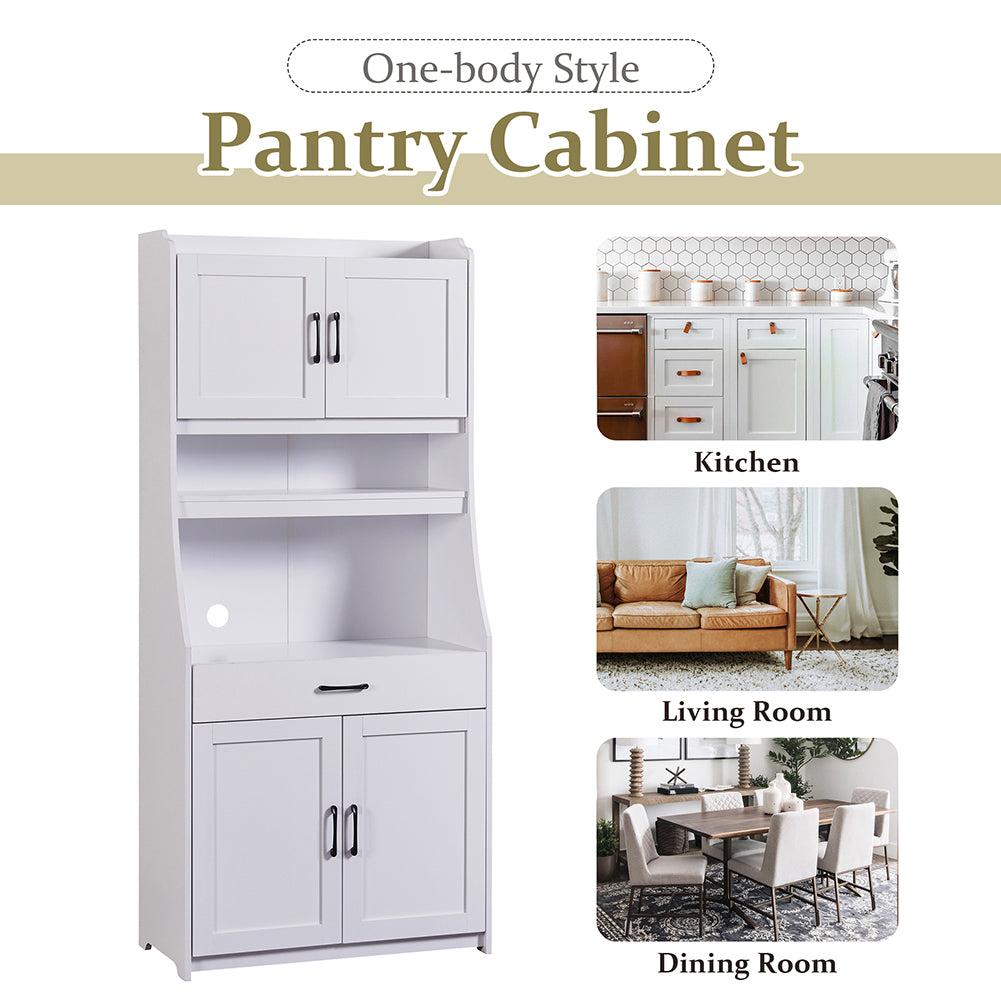 One-body Style Pantry Storage Buffet Cabinet