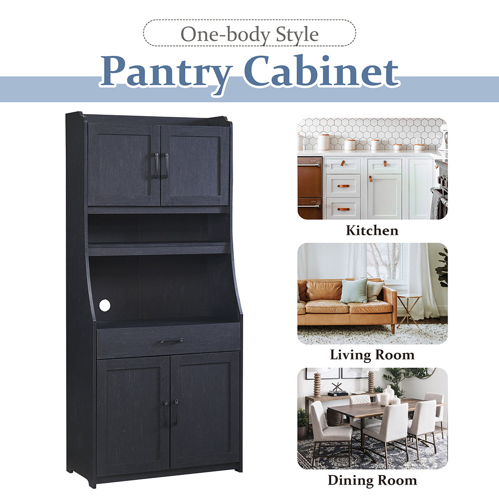 One-body Style Pantry Storage Buffet Cabinet