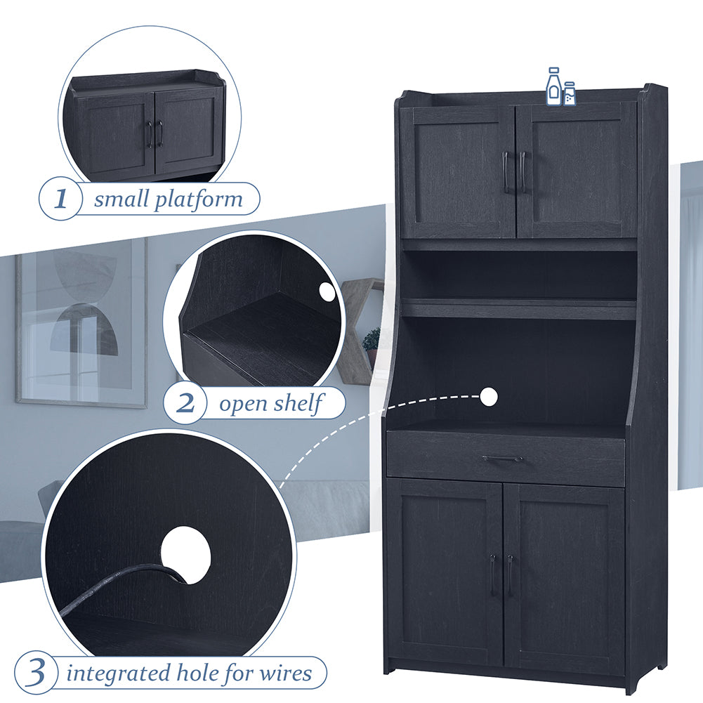 One-body Style Pantry Storage Buffet Cabinet