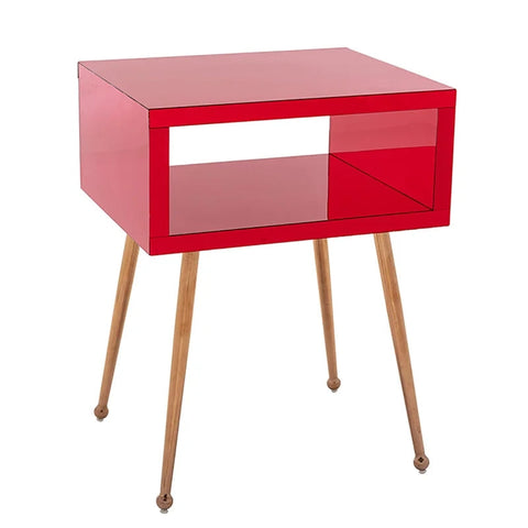 Mirror Coffee Table Side & End Table, Red Line