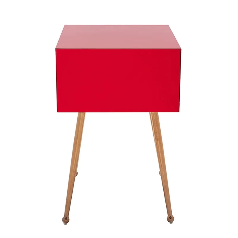 Mirror Coffee Table Side & End Table, Red Line