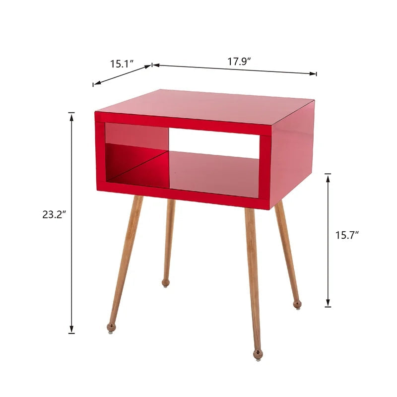 Mirror Coffee Table Side & End Table, Red Line