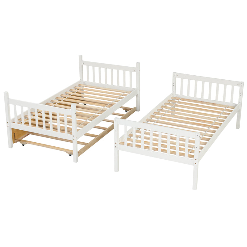 Twin Over Twin Bunk Bed with Trundle