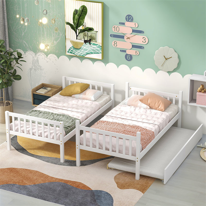 Twin Over Twin Bunk Bed with Trundle