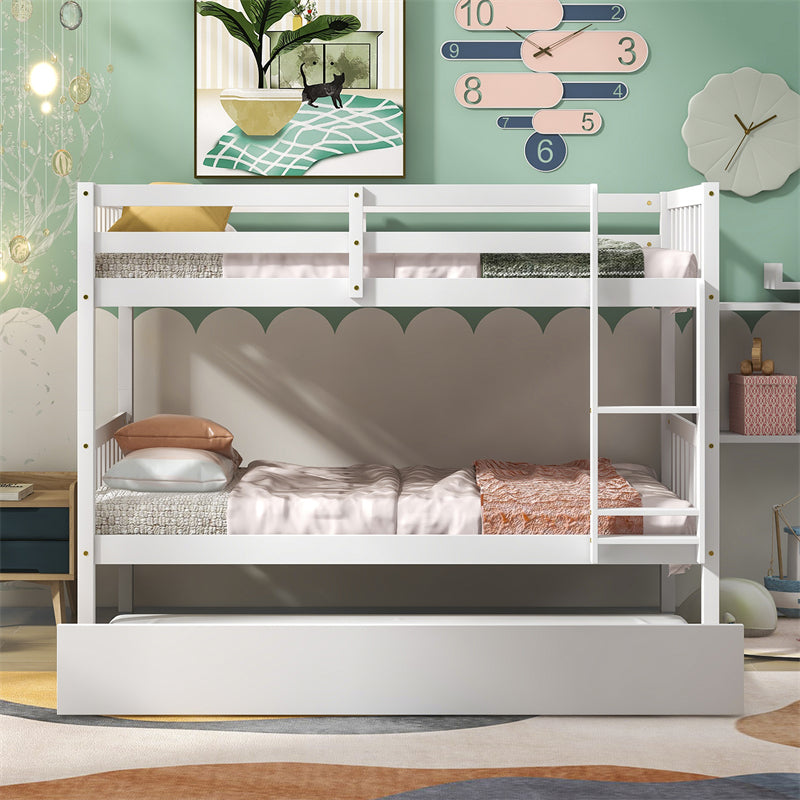 Twin Over Twin Bunk Bed with Trundle