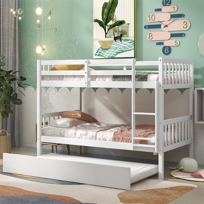 Twin Over Twin Bunk Bed with Trundle