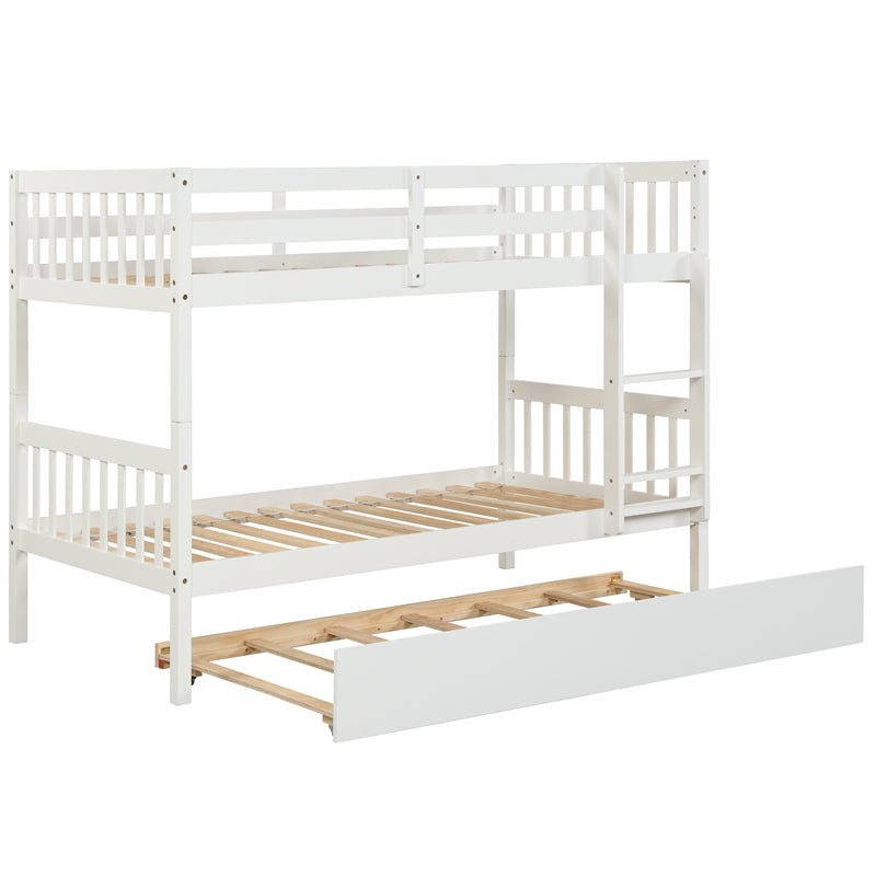 Twin Over Twin Bunk Bed with Trundle