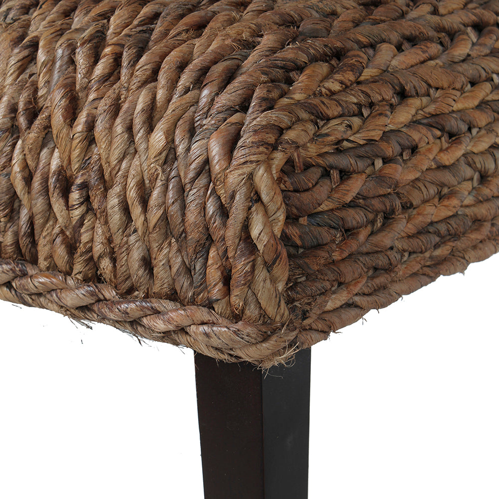 Woven Banana Leaf Dining Chair, Mahogany