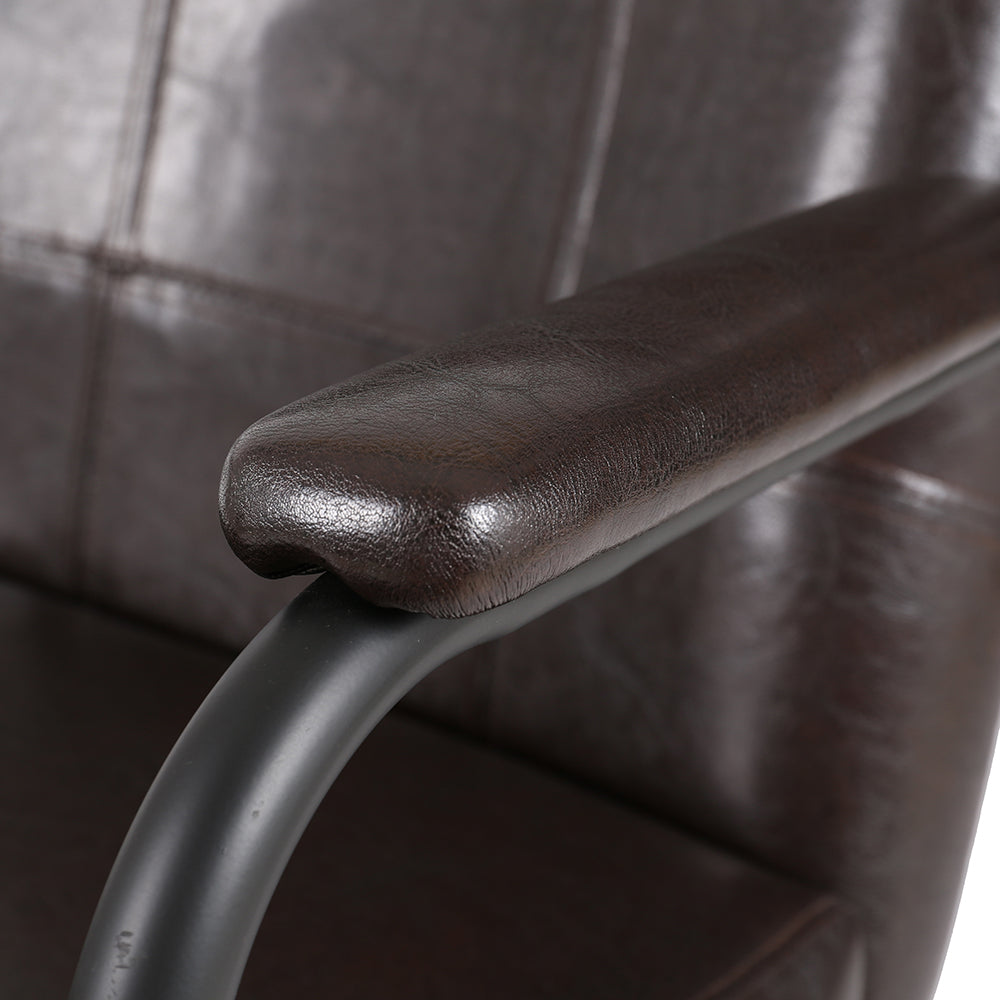 PU Leather Upholstered Task Chair, Brown