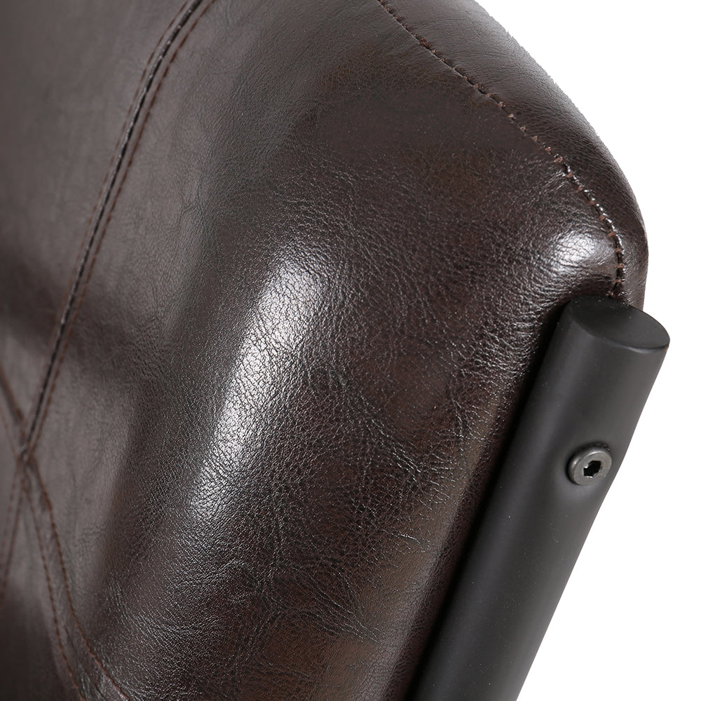 PU Leather Upholstered Task Chair, Brown