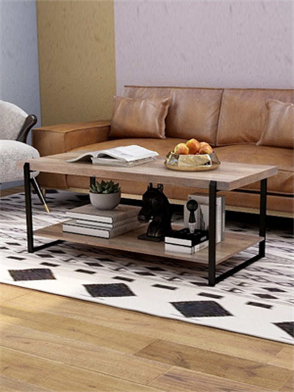 Coffee Table with Storage Shelf