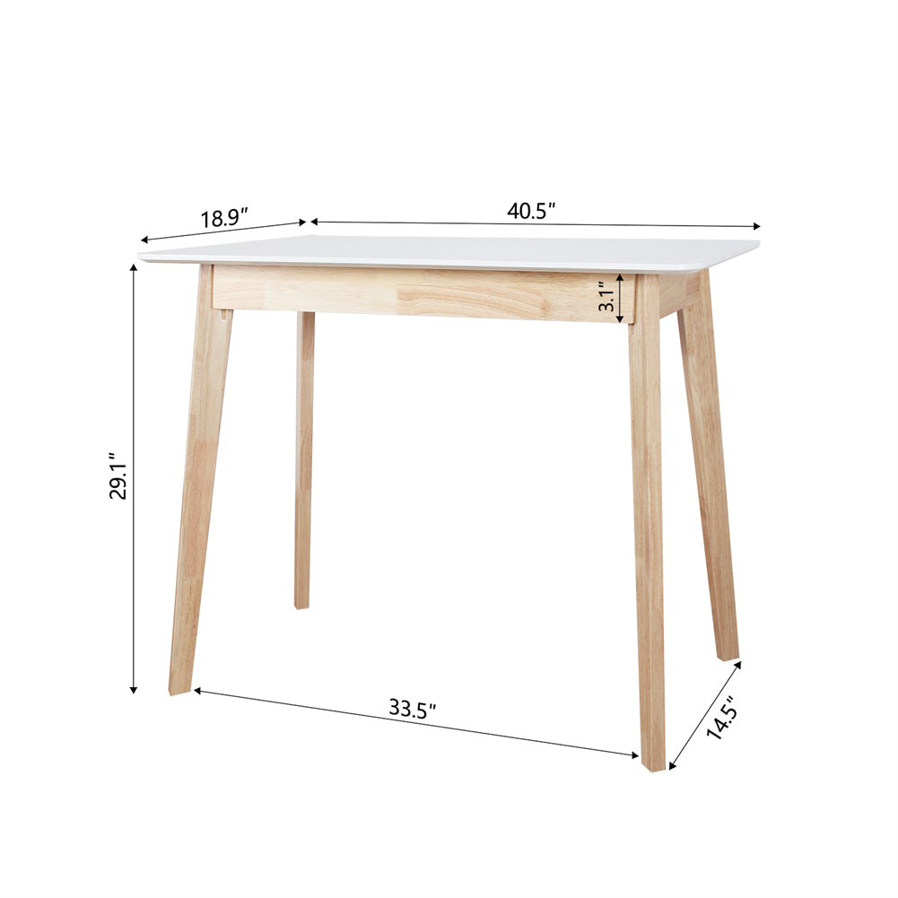 Study Desk Solid Rubber Wood Legs