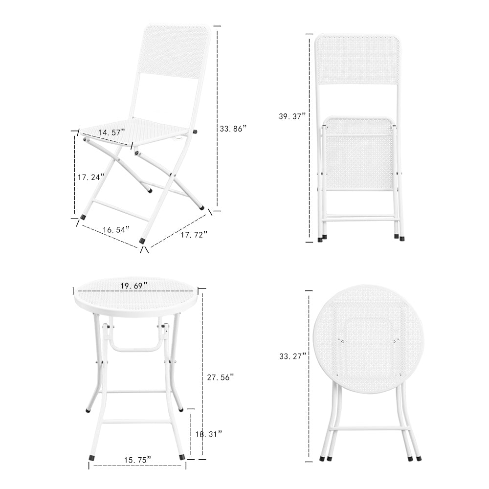 Folding Table and Chairs Set for Outdoor