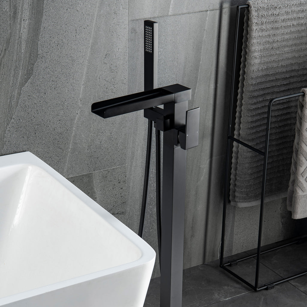 Freestanding Floor Bathtub Faucet with Hand Shower