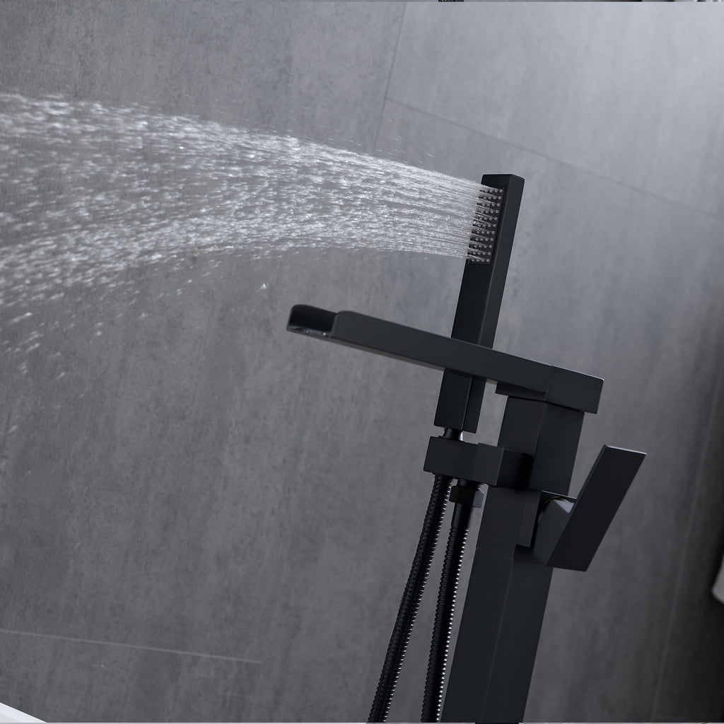 Freestanding Floor Bathtub Faucet with Hand Shower