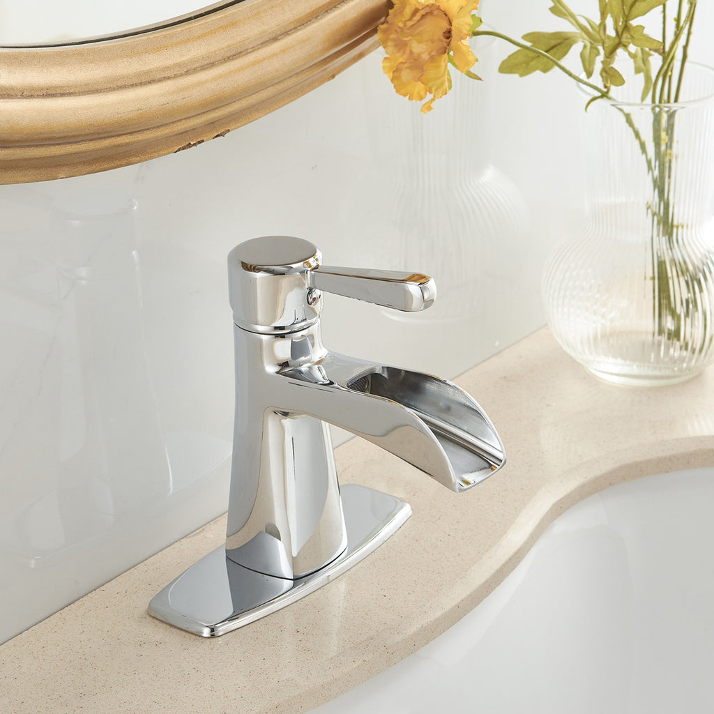 Single Handle Bathroom Faucet With Pop-up Drain