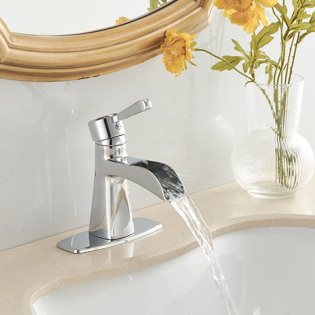 Single Handle Bathroom Faucet With Pop-up Drain